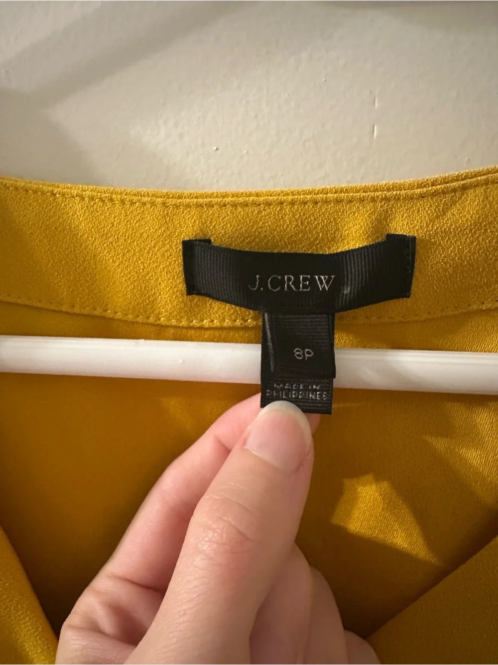 J. Crew Mustard Yellow Wrap Blouse